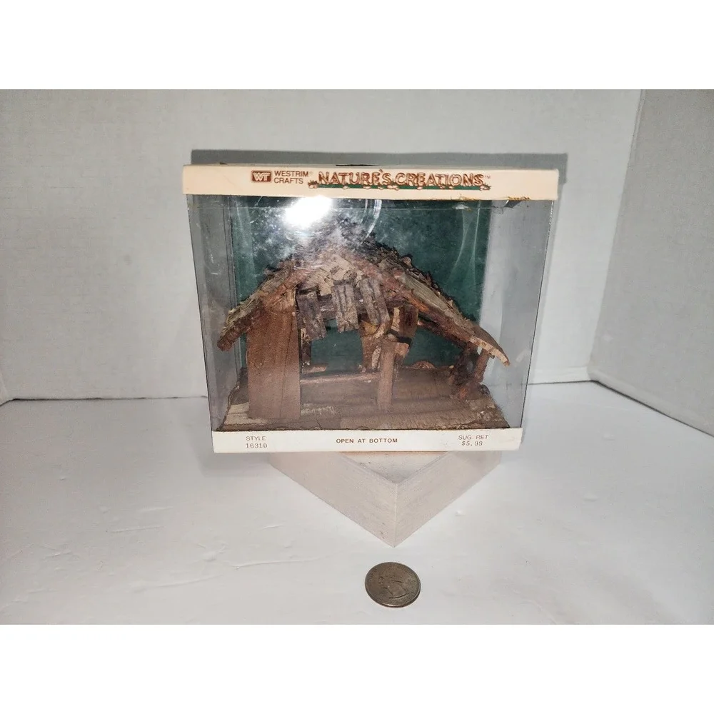 Westrim Crafts Nature's Creations Nativity Manger Stable Vintage NOS